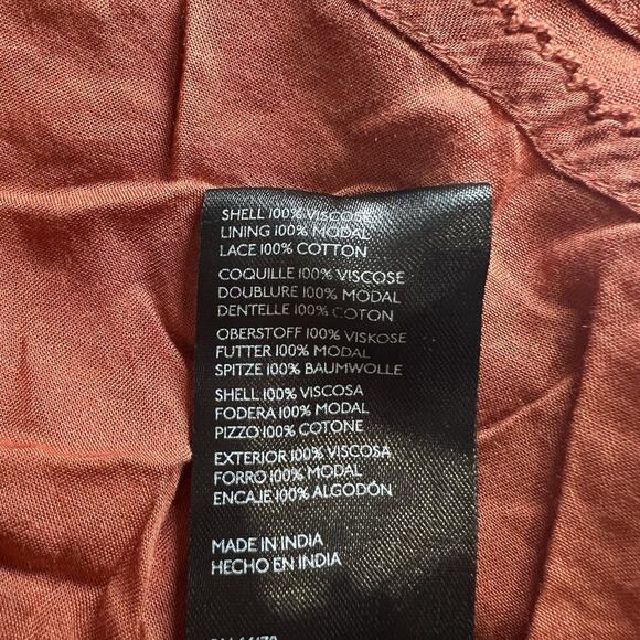 Anthropologie Eyelet Mini Dress Size Small Puff Sleeve Boho‎ - Picture 9 of 11